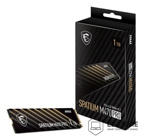 MSI Dysk SSD MSI SPATIUM M470 Pro 1TB PCIe 4.0 NVMe M.2 2280