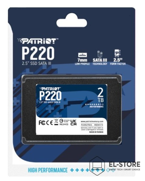 Patriot Memory SSD PATRIOT P220 2TB SATA3 2,5" P220S2TB25