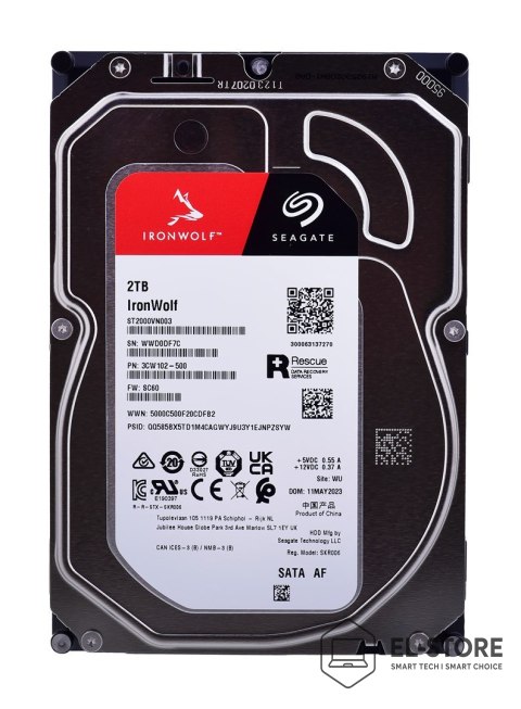 Seagate Dysk twardy HDD Seagate IronWolf 2TB 3,5" SATA ST2000VN003