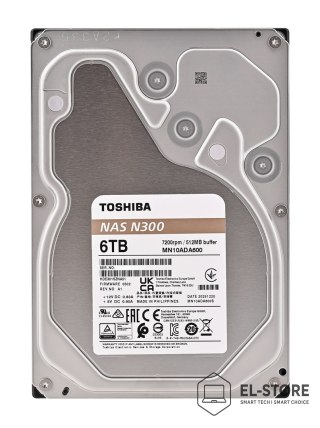 Toshiba Toshiba BULK N300 NAS Dysk twardy 6TB 512MB - Hdd - Serial ATA