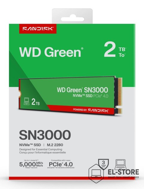 WD SSD WD Green SN3000 2TB NVMe WDS200T4G0E