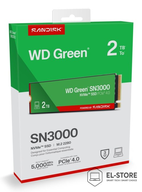 WD SSD WD Green SN3000 2TB NVMe WDS200T4G0E