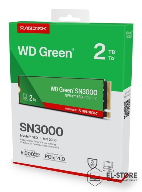 WD SSD WD Green SN3000 2TB NVMe WDS200T4G0E