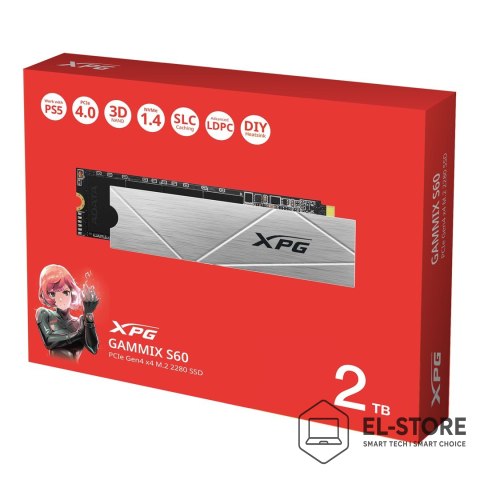 ADATA ADATA DYSK SSD GAMMIX S60 2TB PCIe Gen4 M.2