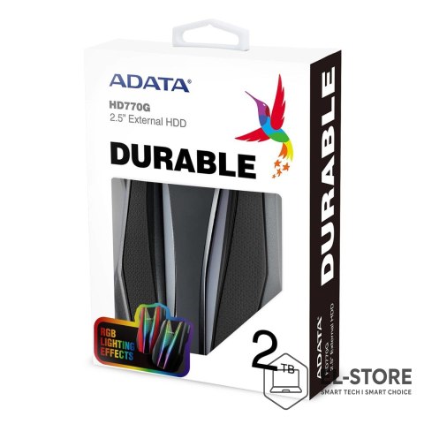 ADATA Dysk zewnętrzny HDD ADATA HD770G (2TB; 2.5"; USB 3.2; czarny)