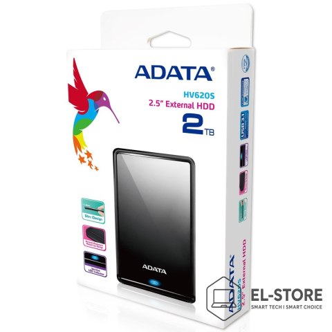 ADATA Dysk zewnętrzny HDD ADATA HV620S (2TB; 2.5"; USB 3.2; czarny)