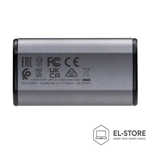 ADATA Dysk zewnętrzny SSD ADATA Elite SE880 500GB Szary