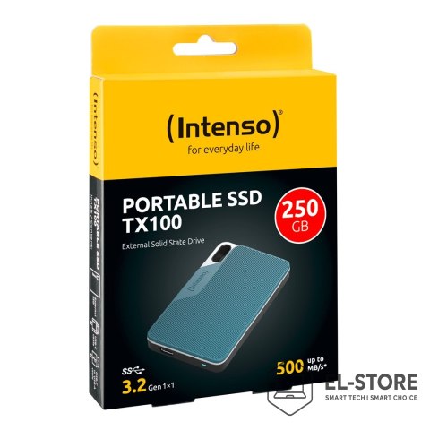 INTENSO Dysk zewnętrzny SSD Intenso TX100 250GB Niebieski