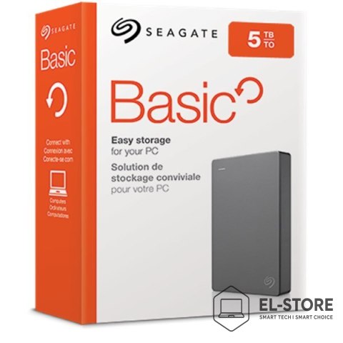 Seagate Dysk zewnętrzny HDD Seagate Basic (5TB; 2.5"; USB 3.2 Gen 1; STJL5000400)