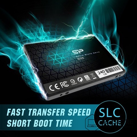 Silicon Power Dysk SSD Silicon Power S55 240GB 2,5" SATA III 550/450 MB/s (SP240GBSS3S55S25)