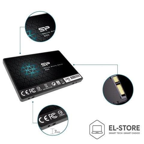 Silicon Power Dysk SSD Silicon Power S55 240GB 2,5" SATA III 550/450 MB/s (SP240GBSS3S55S25)