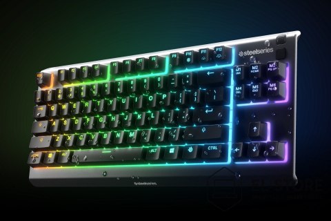 SteelSeries Klawiatura gamingowa SteelSeries Apex 3 Tenkeyless Klawiatura do gier Światło LED RGB Amerykańskie przewodowe przełączniki Whisp