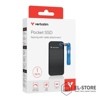 Verbatim Dysk SSD 1TB Verbatim Pocket SSD USB 3.2/niebieski sprzedaż detaliczna