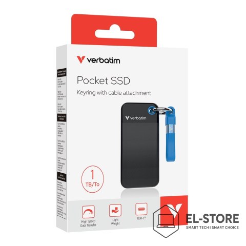 Verbatim Dysk SSD 1TB Verbatim Pocket SSD USB 3.2/niebieski sprzedaż detaliczna