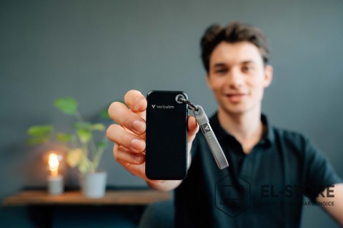 Verbatim Zewnętrzny dysk SSD Verbatim Pocket SSD 2TB USB 3.2 Gen 2 (3.1 Gen 2) Czarny, Szary