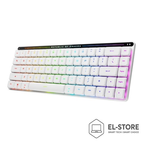 ASUS Klawiatura Gaming USB + RF Wireless + Bluetooth QWERTZ Biały ASUS ROG Falchion RX Low Profile