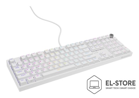 GENESIS GENESIS NKG-2300 klawiatura Uniwersalne USB QWERTY Angielski Biały