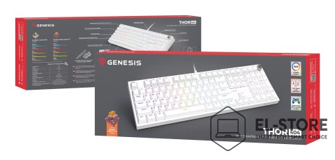 GENESIS GENESIS NKG-2300 klawiatura Uniwersalne USB QWERTY Angielski Biały