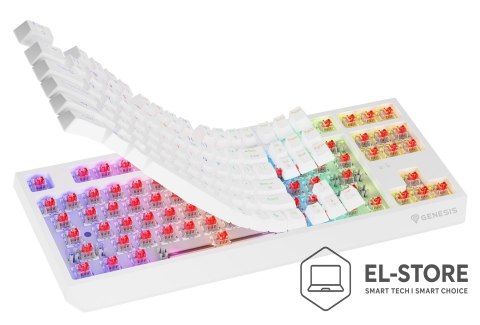 GENESIS GENESIS Thor 230 TKL klawiatura Gaming USB + RF Wireless + Bluetooth QWERTY US English Biały