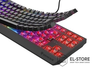 GENESIS KLAWIATURA DLA GRACZY GENESIS THOR 230 TKL DE RGB MECHANICZNA OUTEMU RED CZARNA HOT SWAP