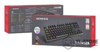 GENESIS KLAWIATURA DLA GRACZY GENESIS THOR 404 TKL US PODŚWIETLENIE RGB MECHANICZNA CZARNA KAILH BOX BROWN
