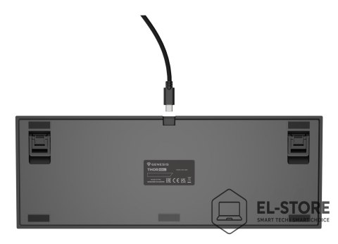 GENESIS KLAWIATURA DLA GRACZY GENESIS THOR 404 TKL US PODŚWIETLENIE RGB MECHANICZNA CZARNA KAILH BOX BROWN