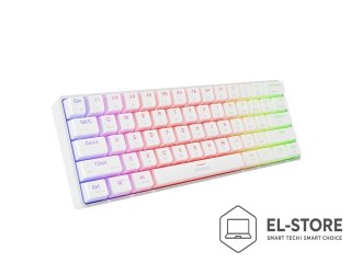 GENESIS KLAWIATURA DLA GRACZY GENESIS THOR 660 G2 US WHITE BEZPRZEWODOWA RGB MECHANICZNA GATERON RED