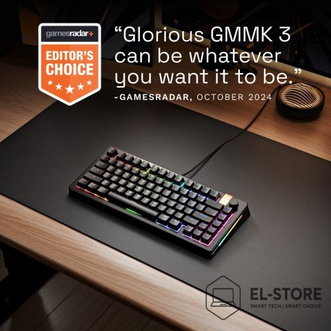 GLORIOUS Glorious Gaming GMMK 3 PRO HE 75% Prebuilt klawiatura USB QWERTY US English Czarny