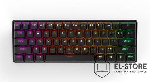 SteelSeries Klawiatura gamingowa SteelSeries Apex Pro Mini klawiatura do gier Światło LED RGB US Wireless OmniPoint Regulowany przełącznik m