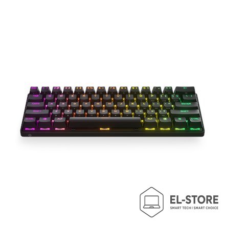 SteelSeries Klawiatura gamingowa SteelSeries Apex Pro Mini klawiatura do gier Światło LED RGB US Wireless OmniPoint Regulowany przełącznik m
