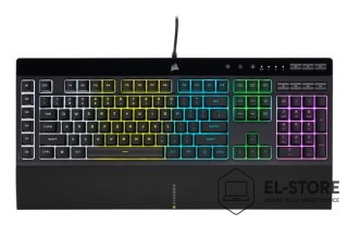 Corsair Korsarz | Gumowa kopuła | K55 RGB PRO | Klawiatura do gier | Klawiatura do gier | Światło LED RGB | Stany Zjednoczone | Przewodo