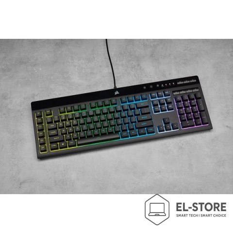 Corsair Korsarz | Gumowa kopuła | K55 RGB PRO | Klawiatura do gier | Klawiatura do gier | Światło LED RGB | Stany Zjednoczone | Przewodo