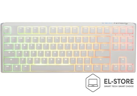 Ducky Ducky One 3 Classic Pure White TKL Gaming Tastatur RGB LED - MX-Clear klawiatura USB Niemiecki Biały