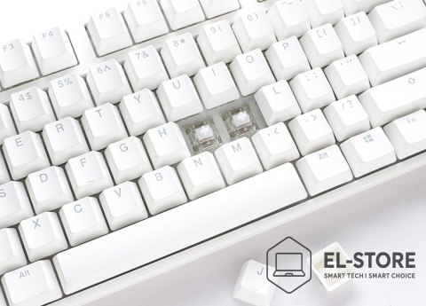 Ducky Ducky One 3 Classic Pure White TKL Gaming Tastatur RGB LED - MX-Clear klawiatura USB Niemiecki Biały