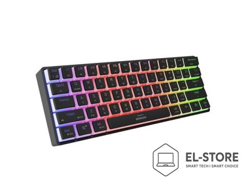 GENESIS KLAWIATURA DLA GRACZY GENESIS THOR 660 G2 US BLACK BEZPRZEWODOWA RGB MECHANICZNA GATERON RED