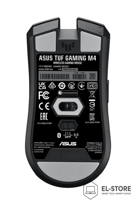 ASUS ASUS TUF Gaming M4 Wireless myszka Po prawej stronie RF Wireless + Bluetooth Optyczny 12000 DPI
