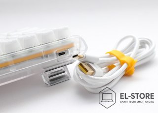Ducky Ducky One 3 Aura White Mini Gat B Kan US klawiatura Gaming USB QWERTY Amerykański międzynarodowy Biały