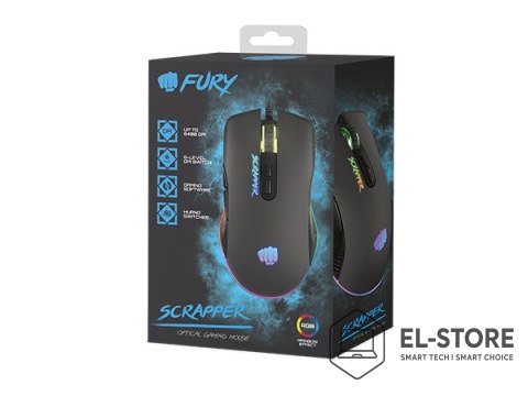 FURY FURY MYSZ DLA GRACZY SCRAPPER 6400DPI RGB NFU-1699