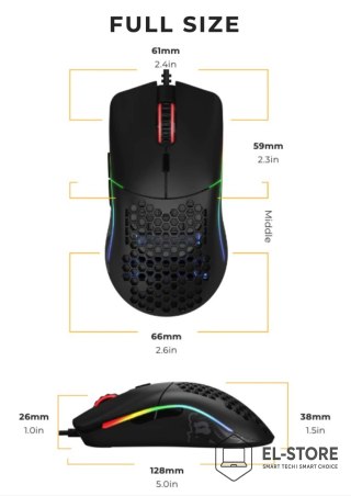 GLORIOUS GLORIOUS MYSZ PC RACE MODEL O GAMING BLACK MATOWA