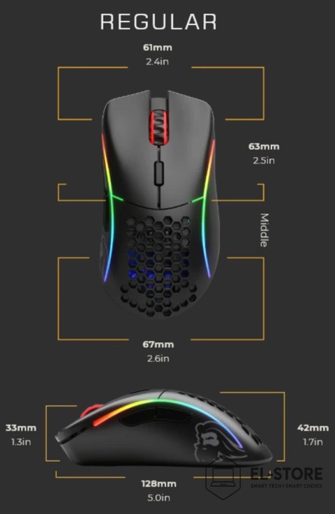 GLORIOUS Glorious PC Gaming Race GLO-MS-DW-MB myszka Po prawej stronie RF Wireless 19000 DPI