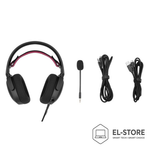 No name GAMIAC HS71 Zestaw słuchawkowy Przewodowa Opaska na głowę Gaming USB Type-C Czarny