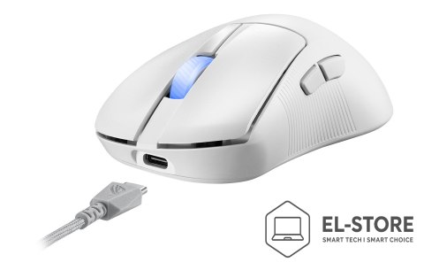 ASUS ASUS ROG Keris II Ace Wireless AimPoint White myszka Gaming Po prawej stronie RF Wireless + Bluetooth + USB Type-A Optyczny 4200