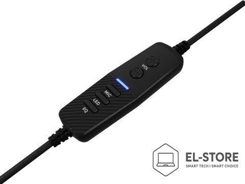 GENESIS GENESIS NSG-2169 słuchawki/zestaw słuchawkowy Przewodowa Opaska na głowę Gaming USB Typu-A Czarny
