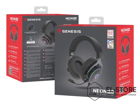 GENESIS GENESIS NSG-2169 słuchawki/zestaw słuchawkowy Przewodowa Opaska na głowę Gaming USB Typu-A Czarny