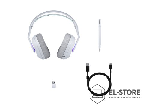 Logitech Logitech G G522 Lightspeed Zestaw słuchawkowy Bezprzewodowy Opaska na głowę Gaming USB Type-C Bluetooth Biały