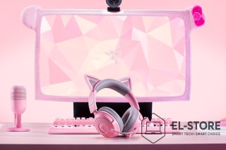 RAZER Zestaw słuchawkowy Razer Gaming Kraken Kitty V3 X Przewodowe Nauszne Mikrofon Kwarc