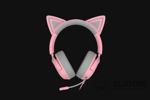RAZER Zestaw słuchawkowy Razer Gaming Kraken Kitty V3 X Przewodowe Nauszne Mikrofon Kwarc