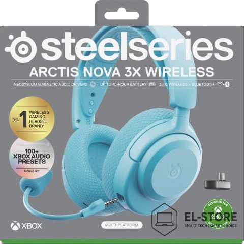 SteelSeries Słuchawki Steelseries Arctis Nova 3X Wireless for Xbox, Aqua
