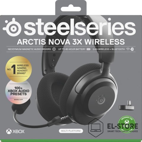 SteelSeries Słuchawki Steelseries Arctis Nova 3X Wireless for Xbox, czarne