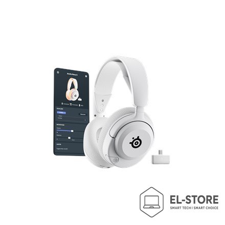 SteelSeries Słuchawki Steelseries Arctis Nova 5P Wireless Zestaw słuchawkowy Bezprzewodowy Opaska na głowę Gaming USB Type-C Bluetooth Biały